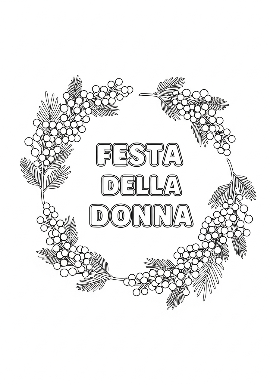 Festa della donna disegno da colorare