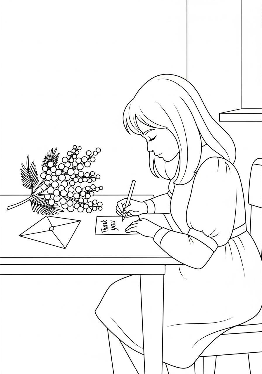 immagine di Festa della donna da colorare