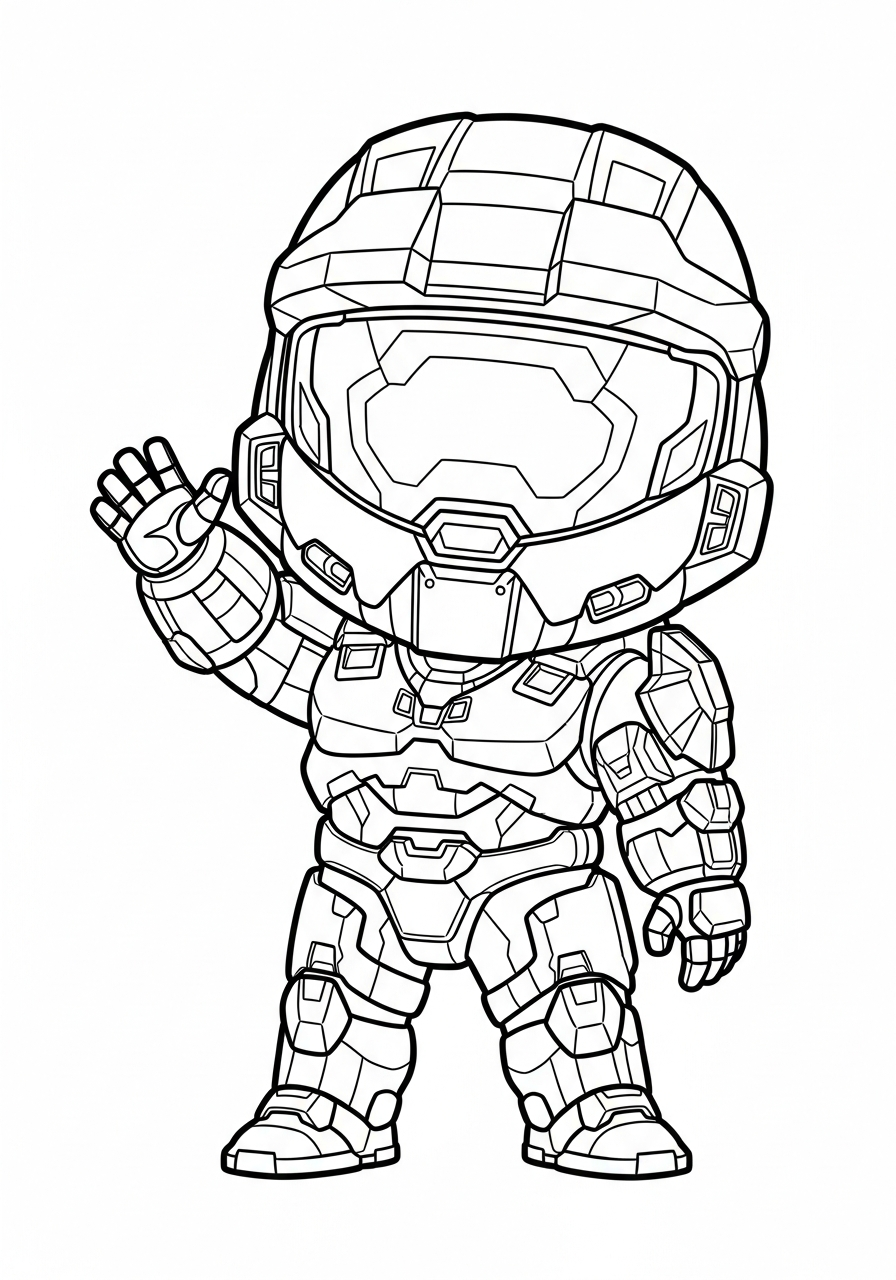 immagini da colorare di Halo