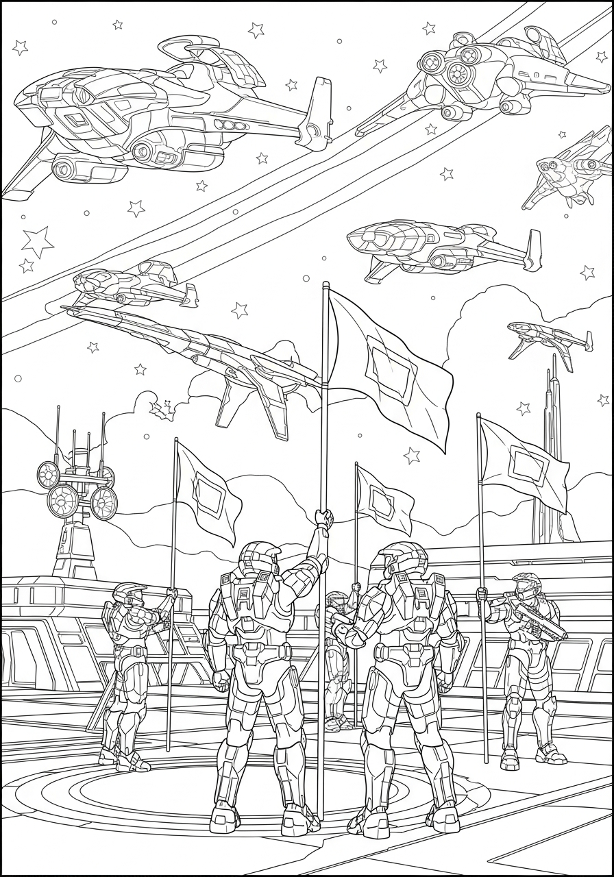 disegno di Halo da stampare e colorare