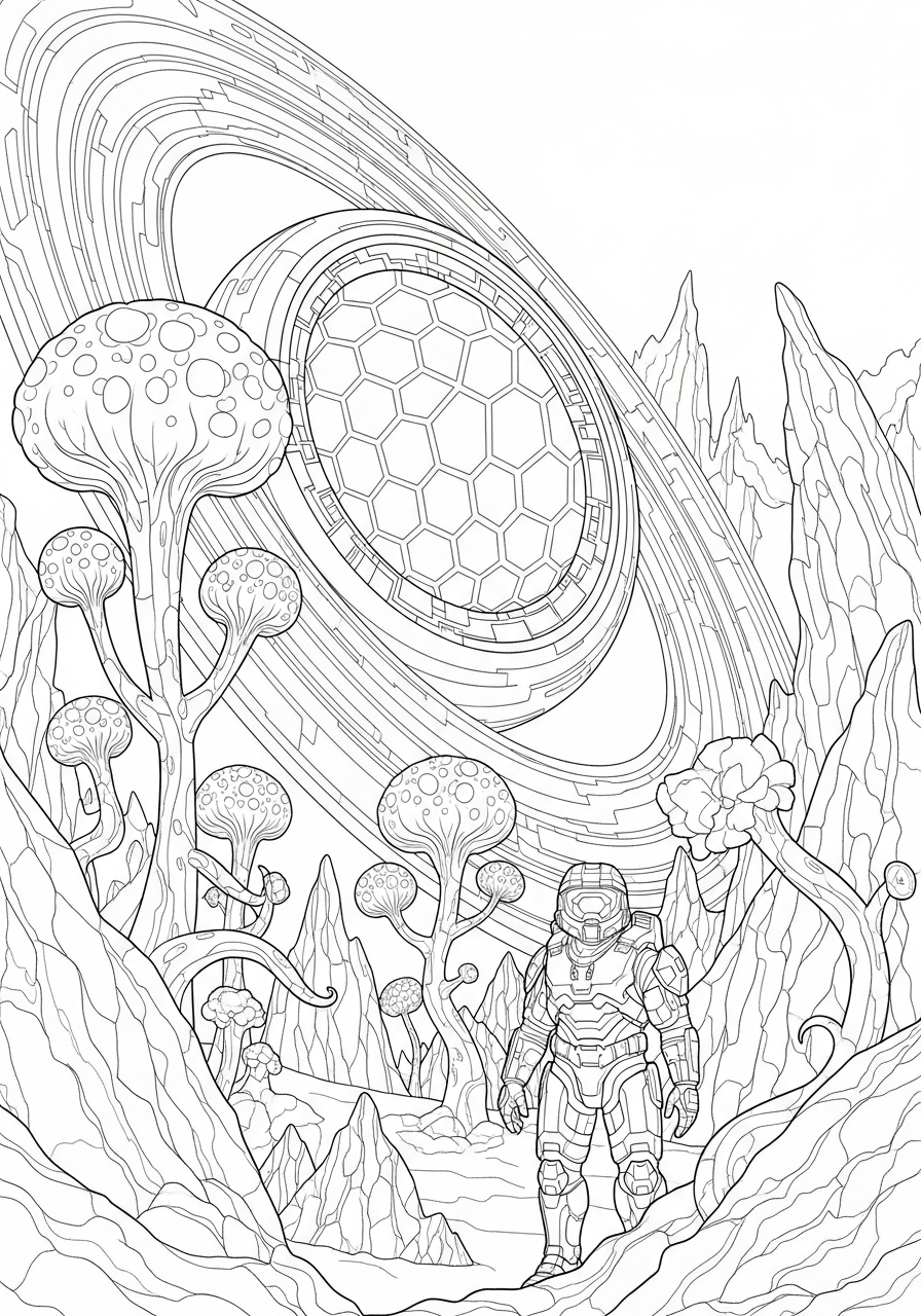 Halo disegni da colorare per bambini maschi