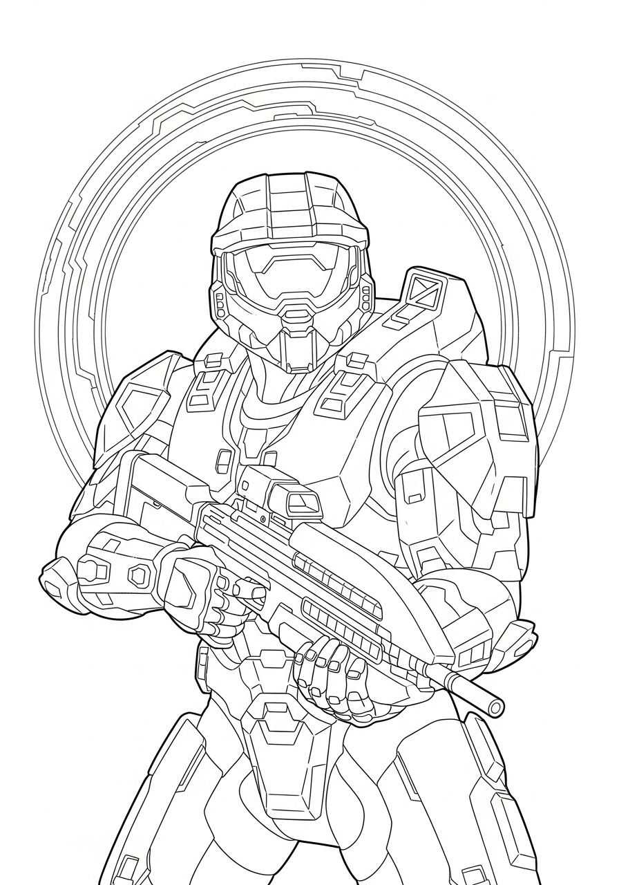 disegni Halo da colorare e stampare