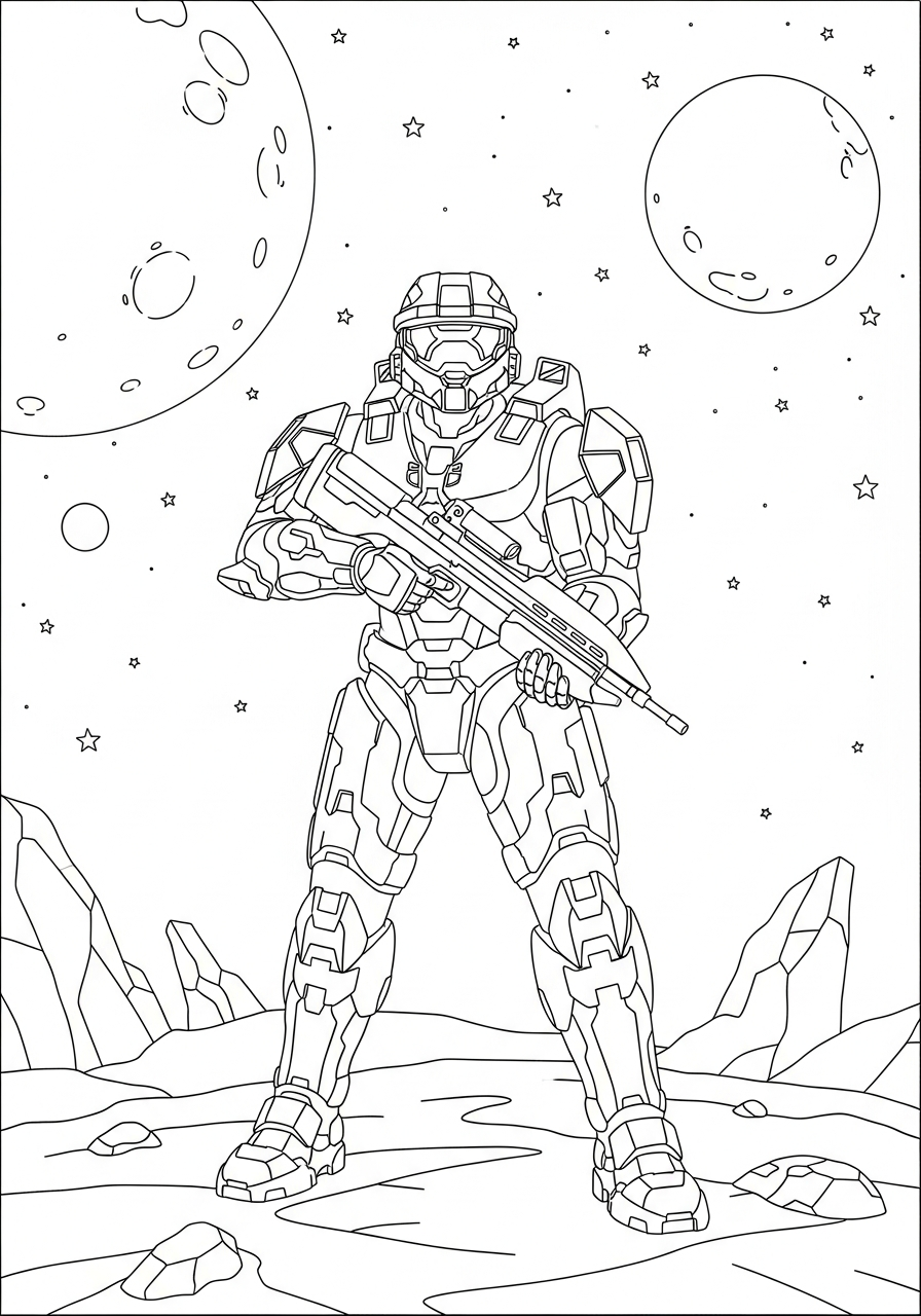 disegni da colorare per bambini pdf Halo 1