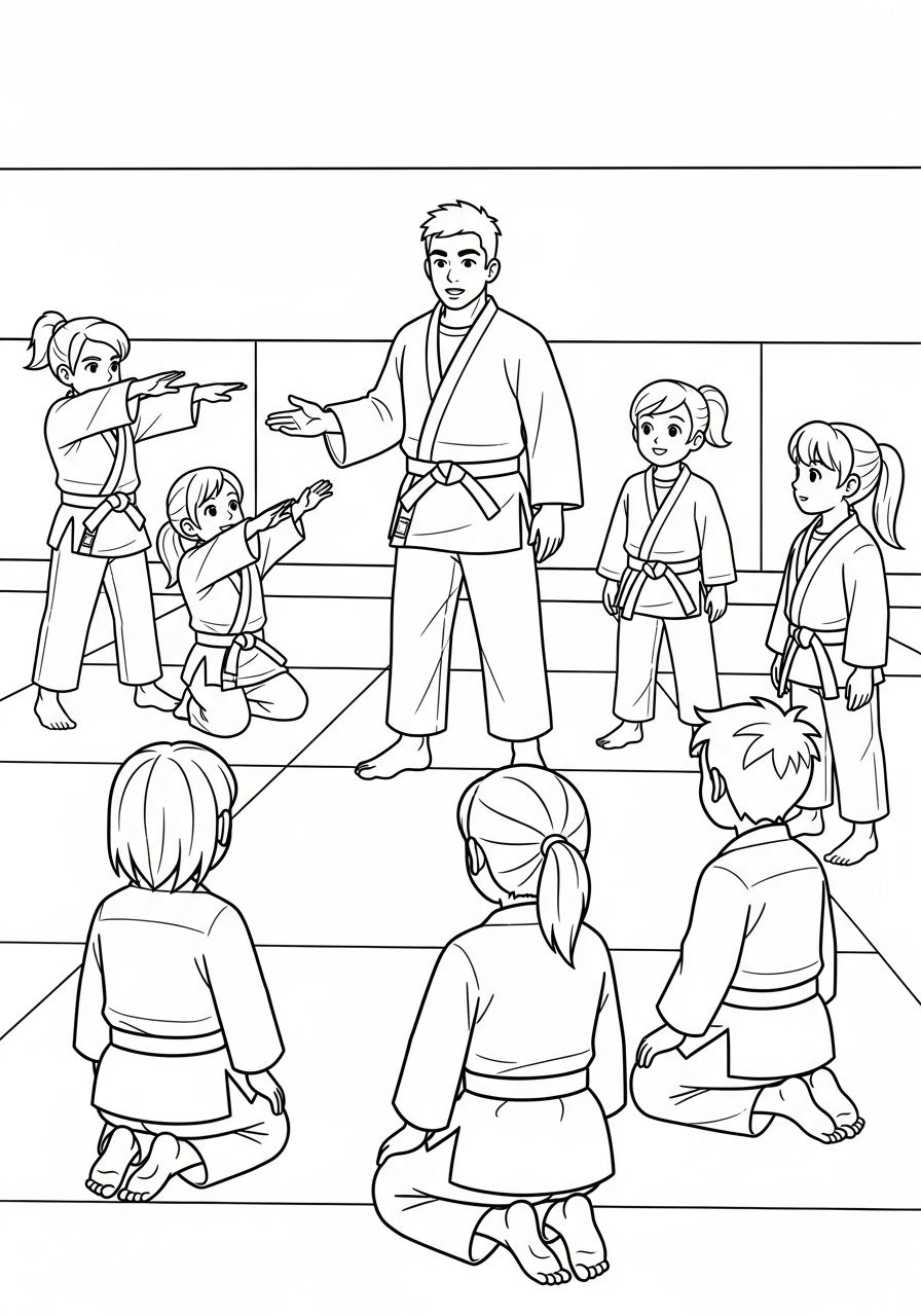 disegni Judo da colorare pdf