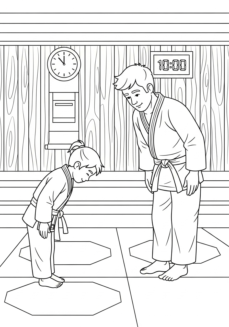 Judo immagini da colorare per bambini