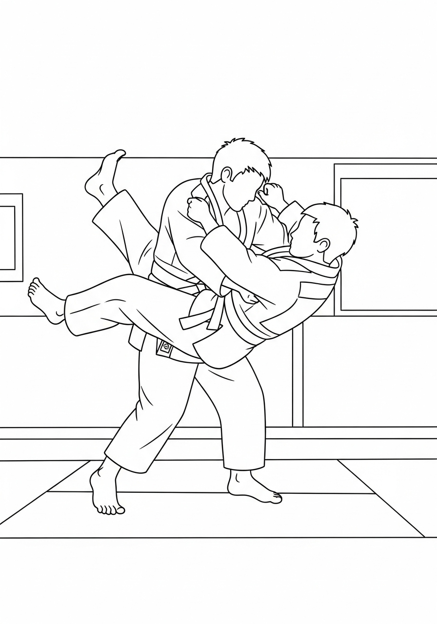 foto di Judo da colorare