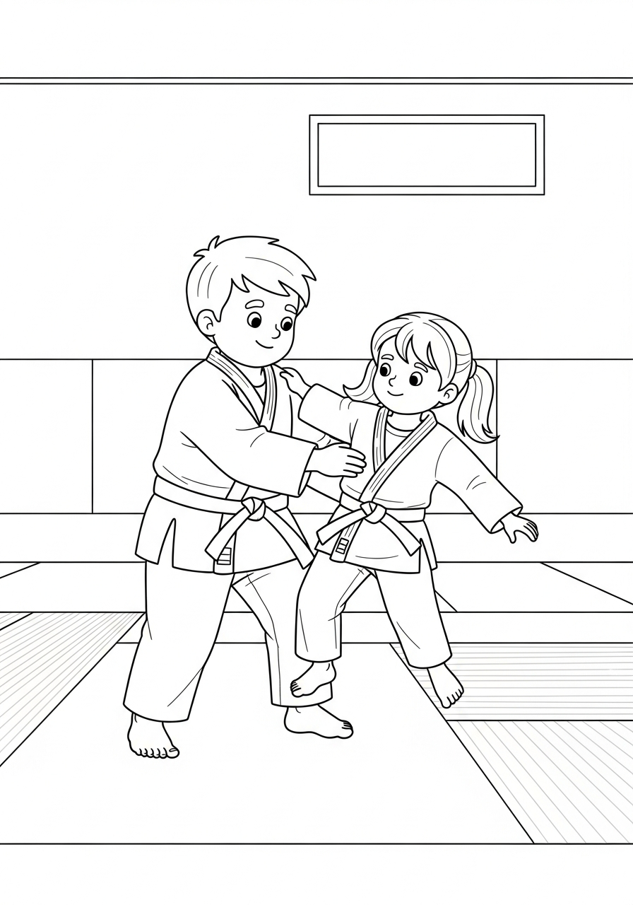 disegni di Judo da colorare e stampare gratis