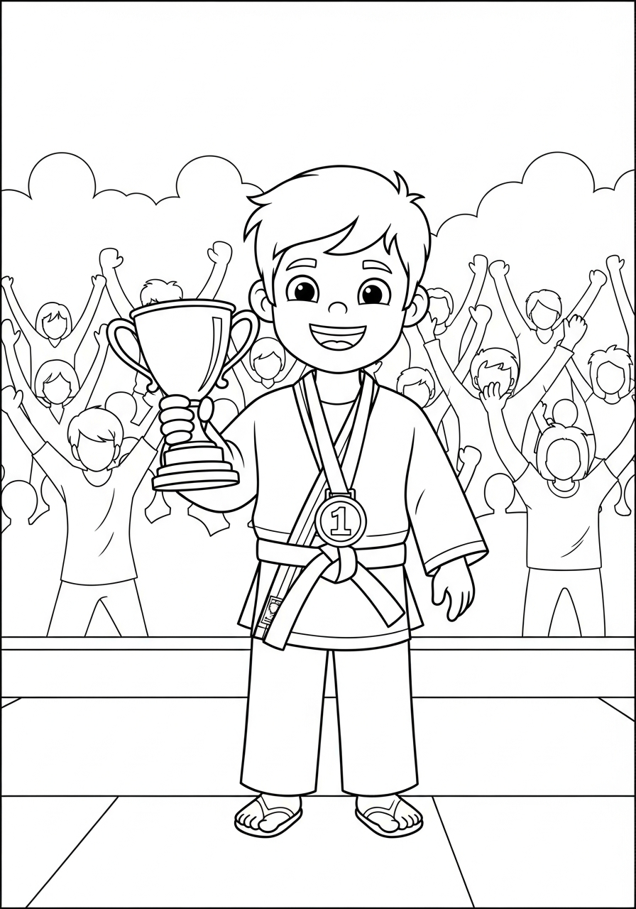 immagini di Judo da stampare e colorare 1