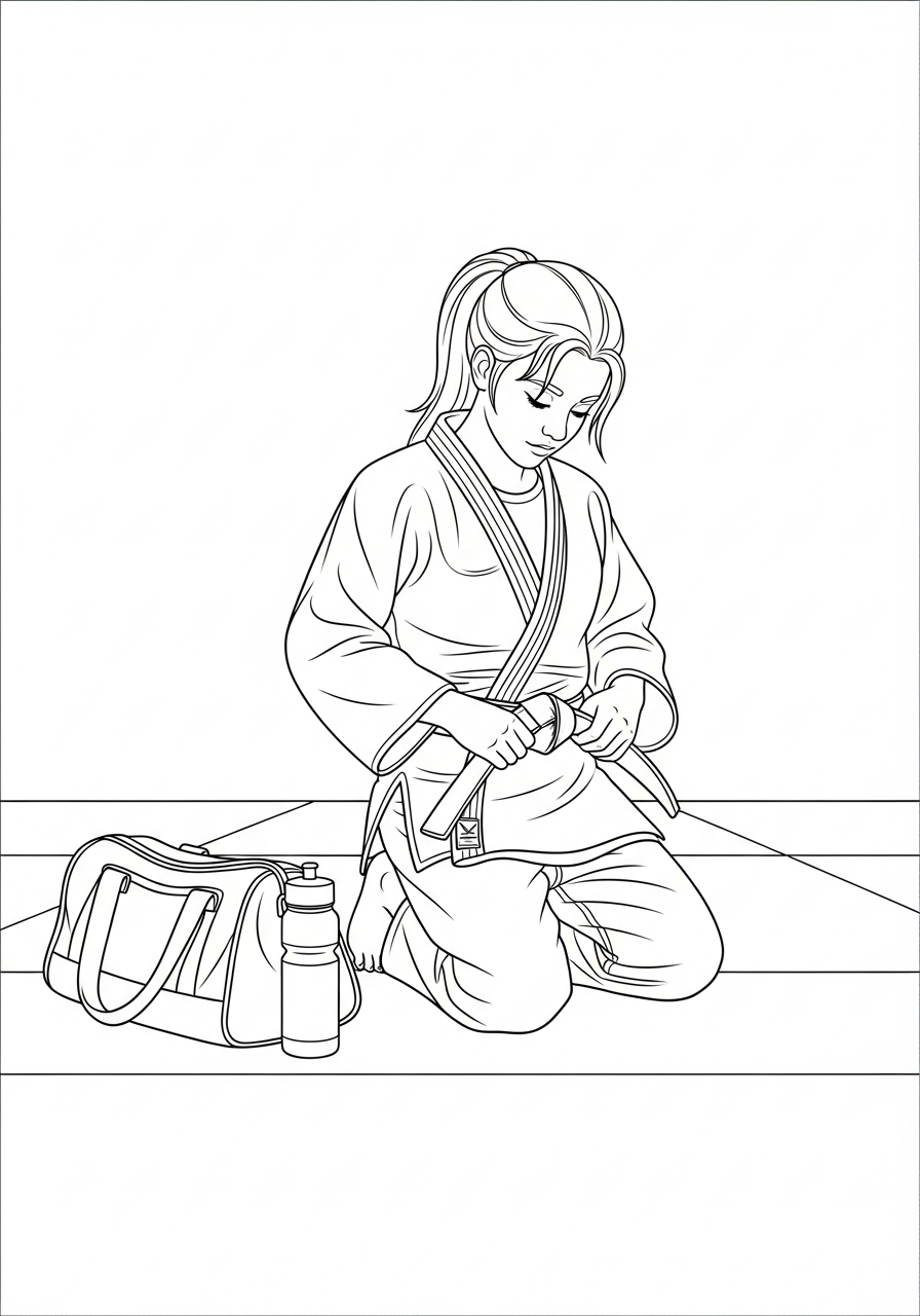 Judo disegno da colorare 1