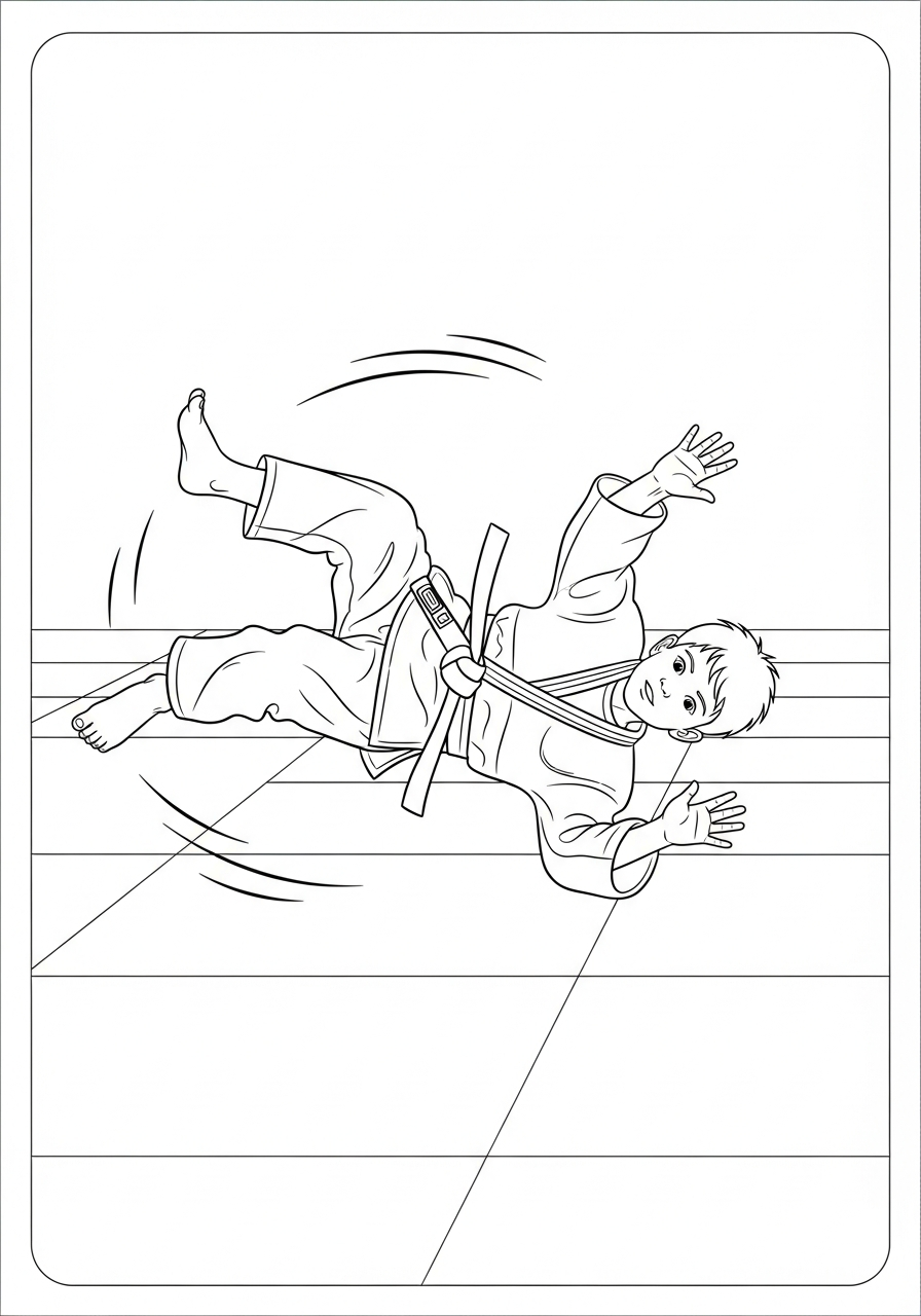 disegni da colorare gratis Judo