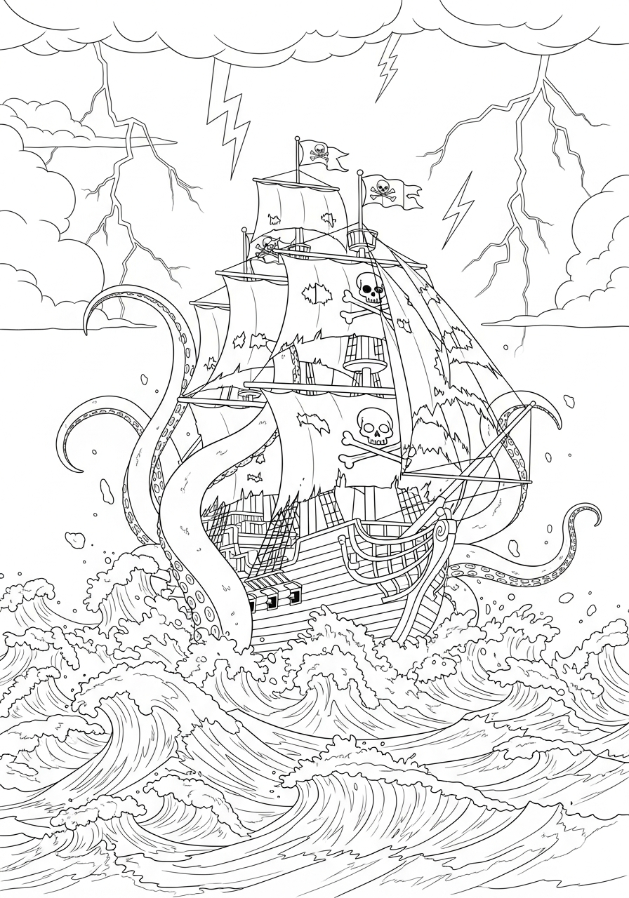 Kraken 2 immagini di Kraken da colorare e stampare