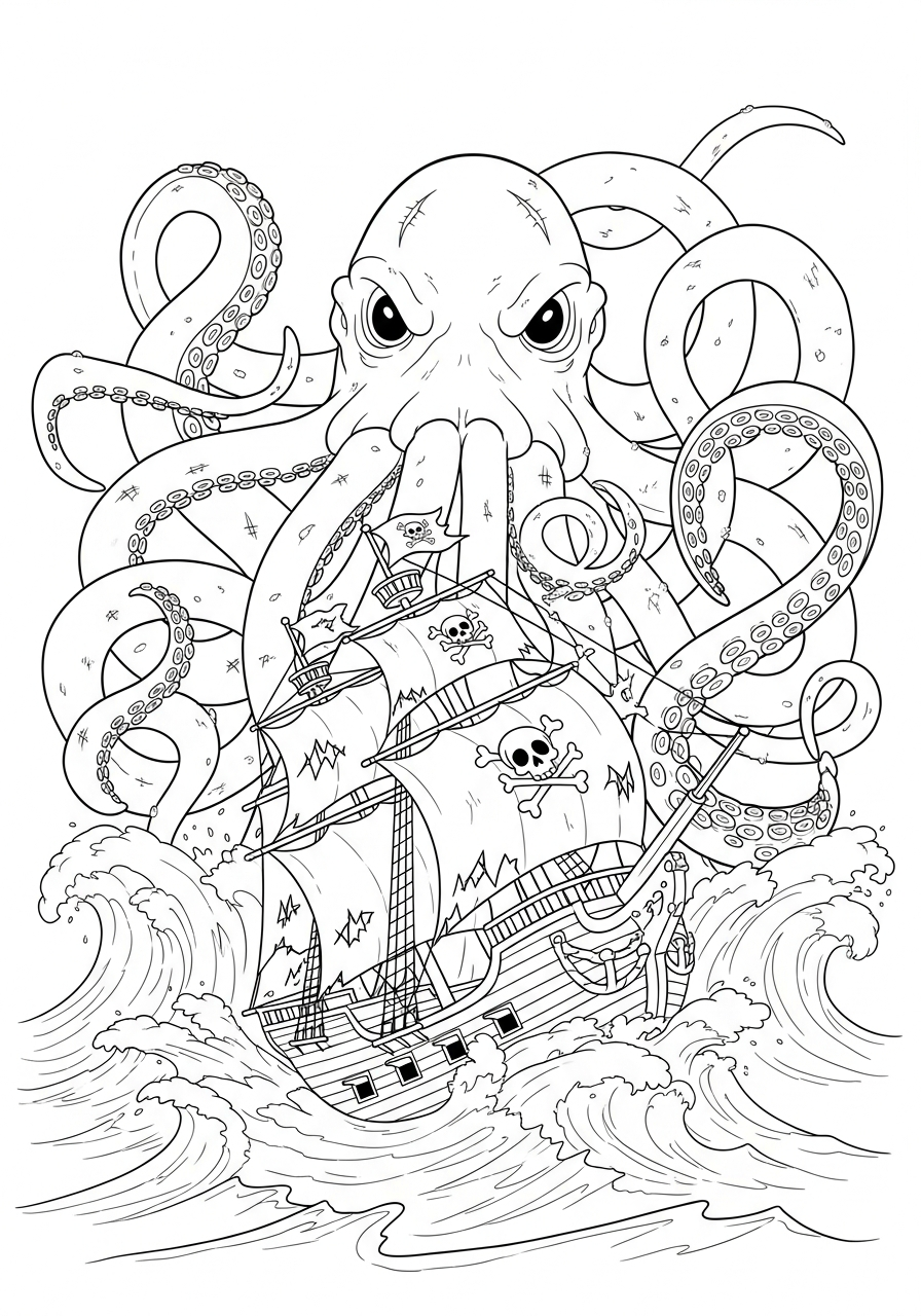 Kraken 12 Kraken da colorare