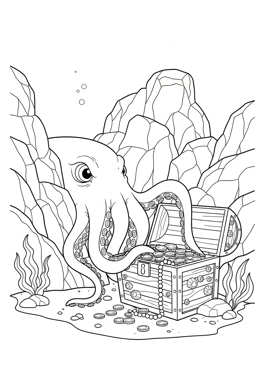 Kraken 11 immagine da colorare Kraken 2