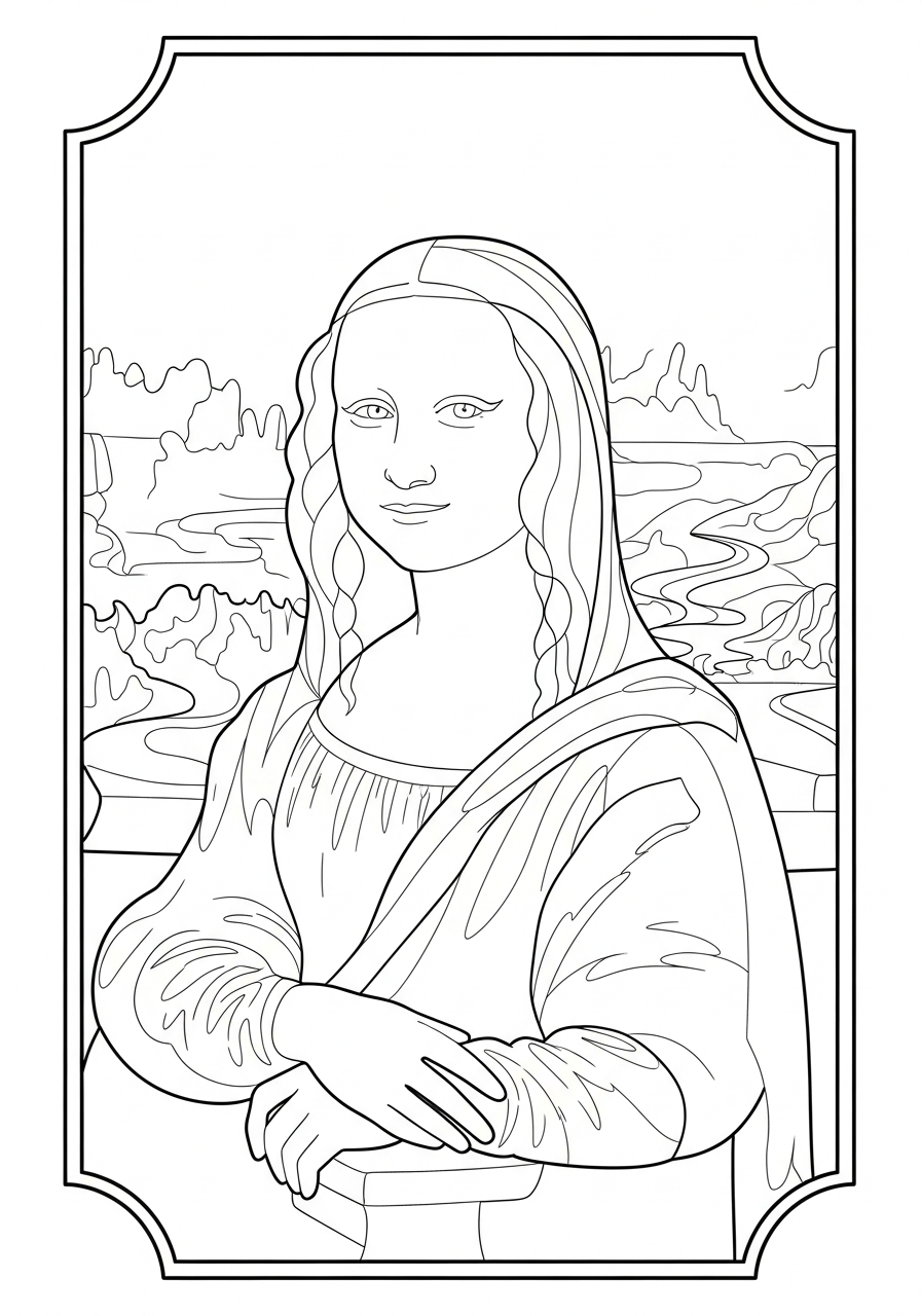 disegni di Leonardo da Vinci da colorare e stampare gratis