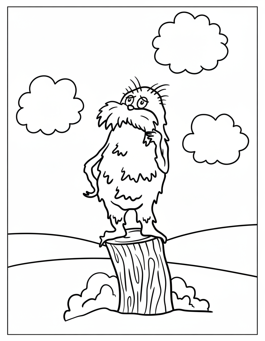 Lorax da stampare e colorare per bambini