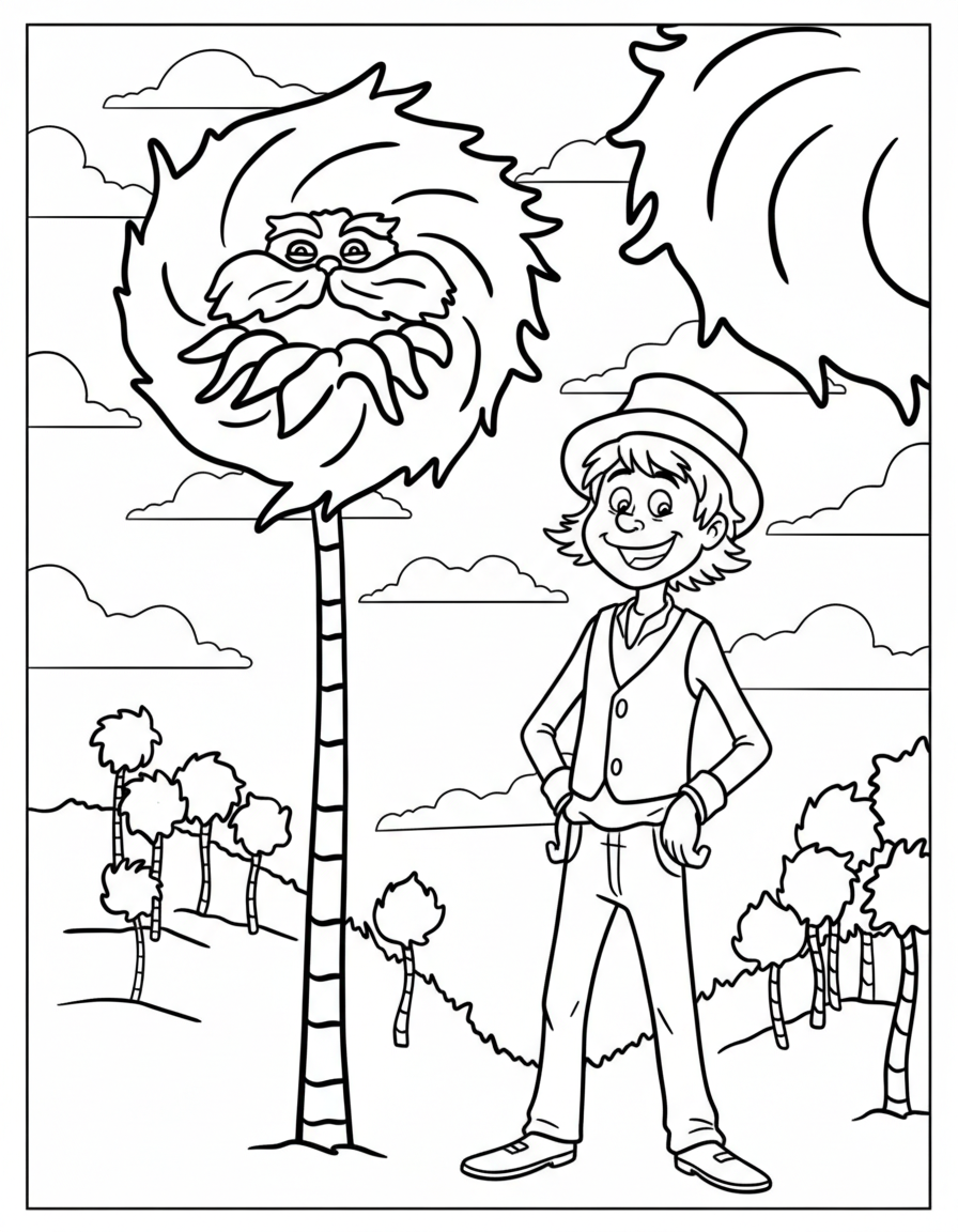 disegni da colorare Lorax per bambini
