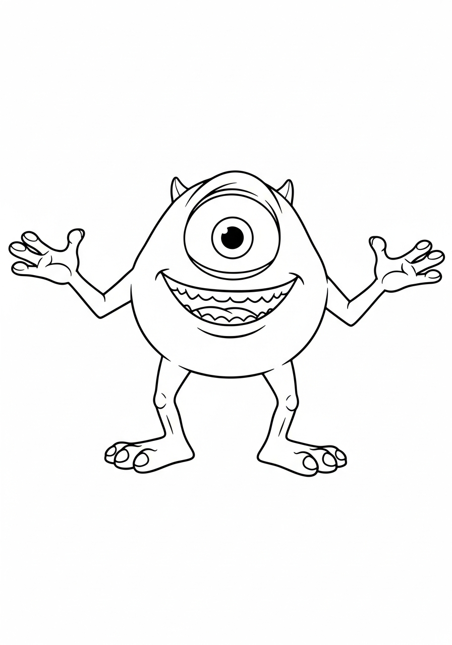 Mike Wazowski 20 disegni da colorare gratis per bambini di Mike Wazowski