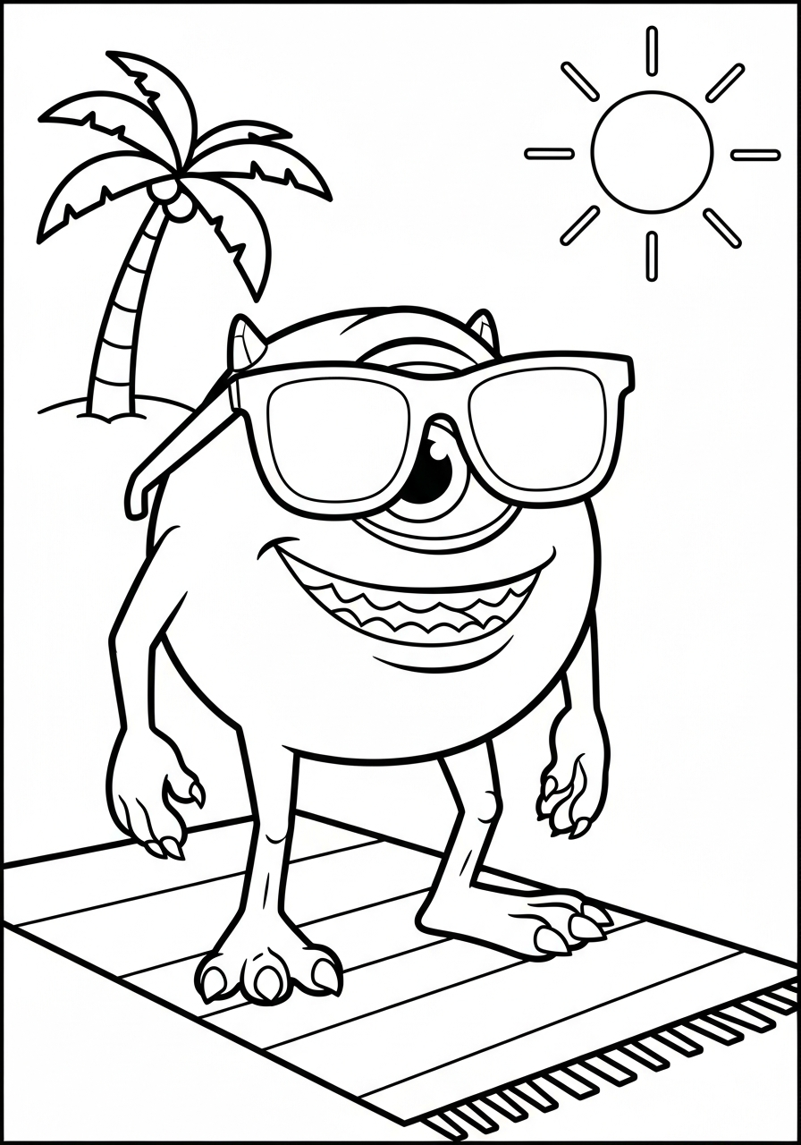 Mike Wazowski 11 immagini Mike Wazowski da colorare e stampare