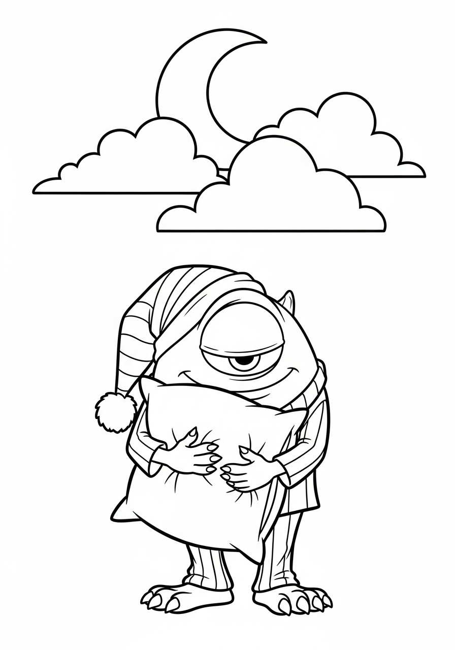 Mike Wazowski 10 disegno Mike Wazowski da colorare per bambini 1