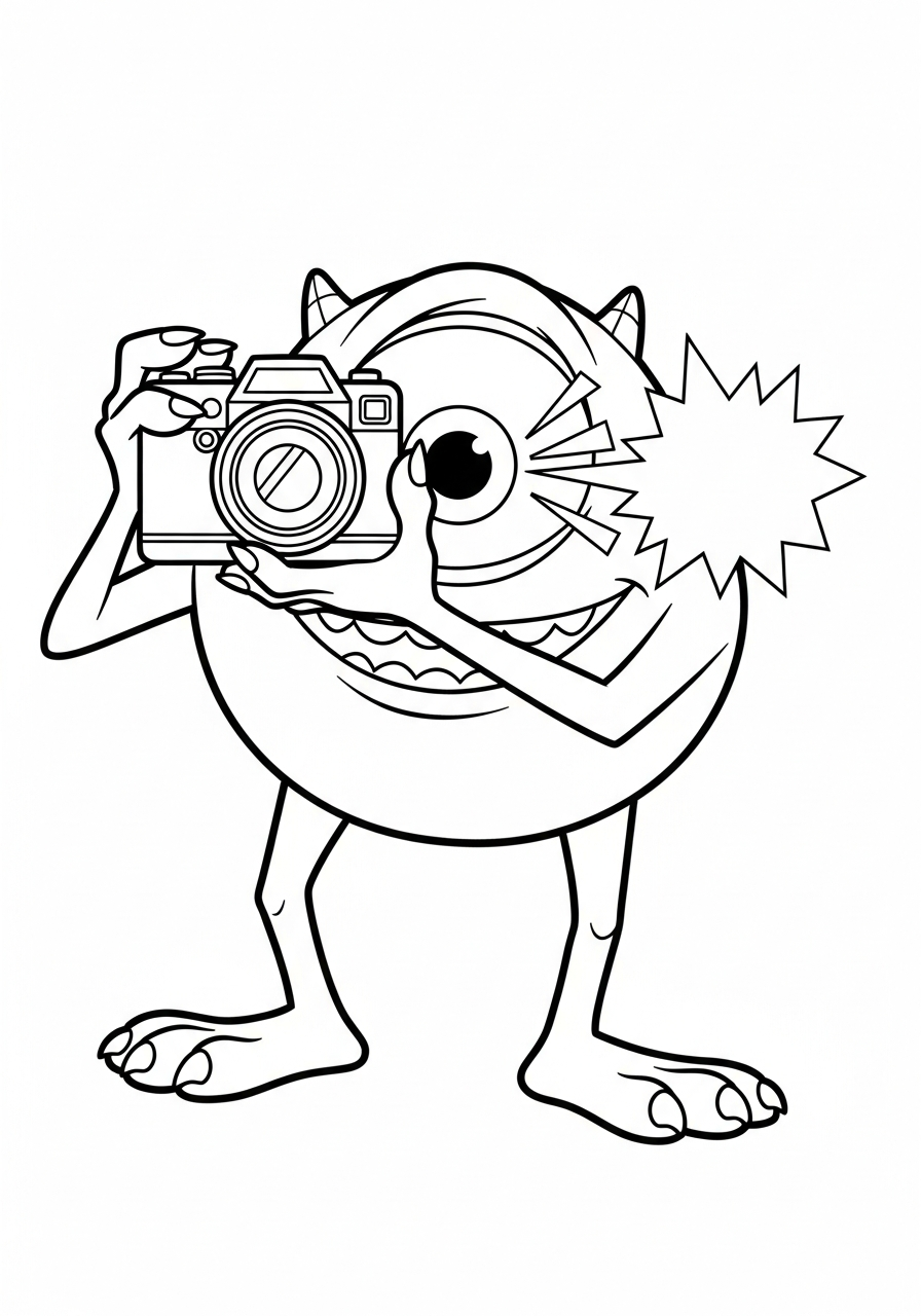 Mike Wazowski 9 Mike Wazowski immagini da colorare per bambini