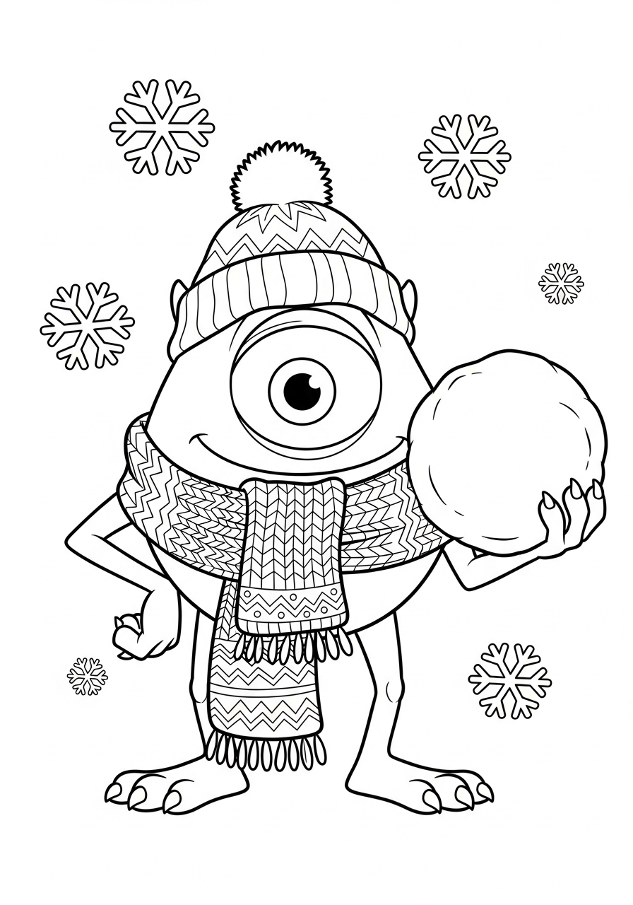 Mike Wazowski 6 disegno Mike Wazowski da colorare per bambini