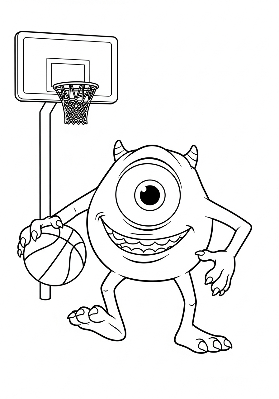 Mike Wazowski 5 Mike Wazowski da colorare pdf