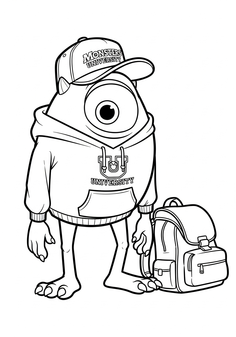 Mike Wazowski 18 Mike Wazowski da colorare e stampare a4 1