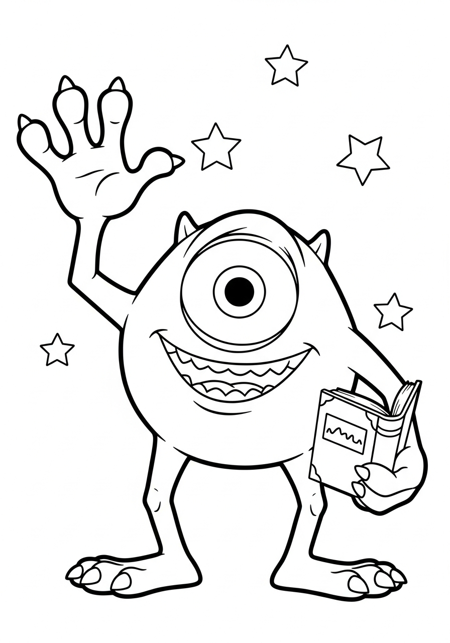 Mike Wazowski 19 immagini da colorare di Mike Wazowski 1