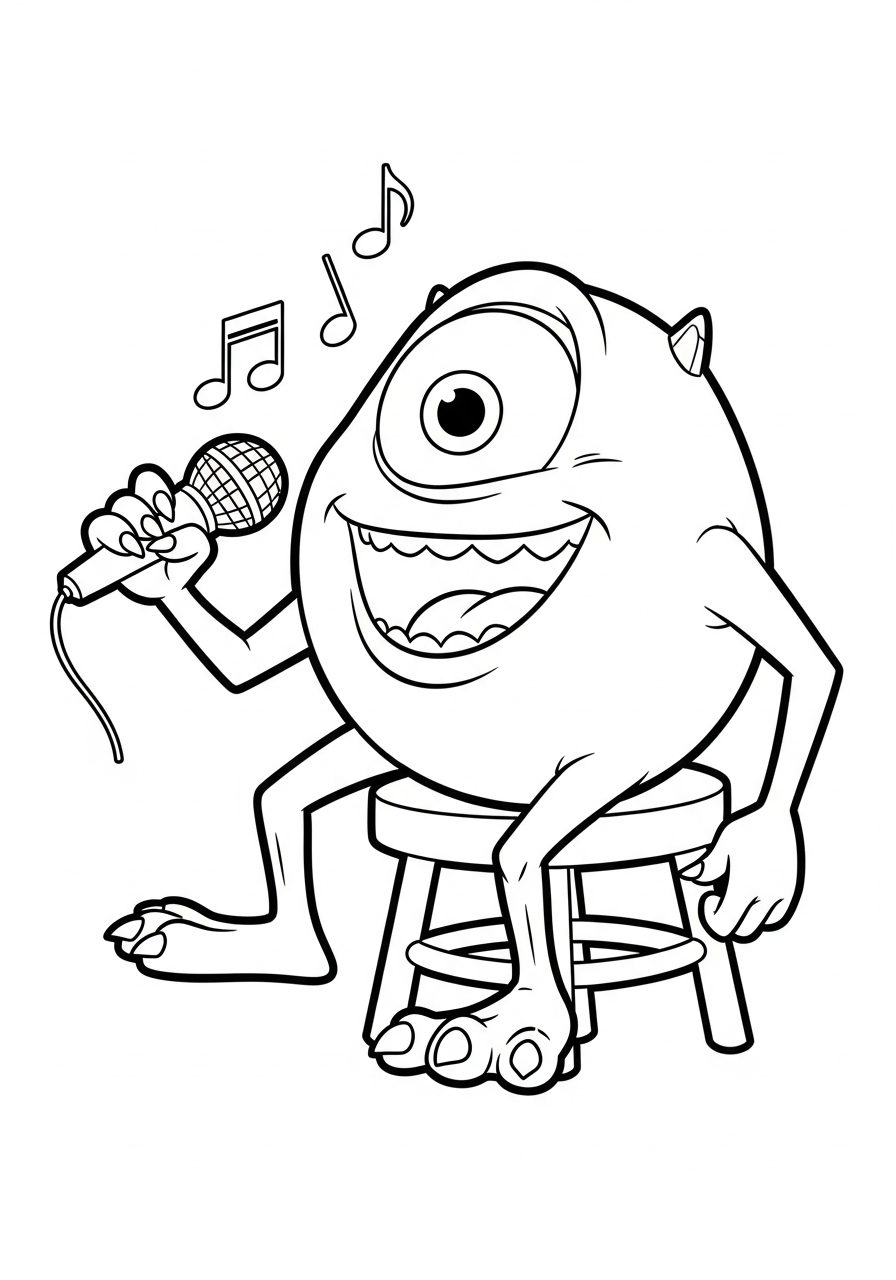 Mike Wazowski 16 Mike Wazowski da colorare e stampare a4