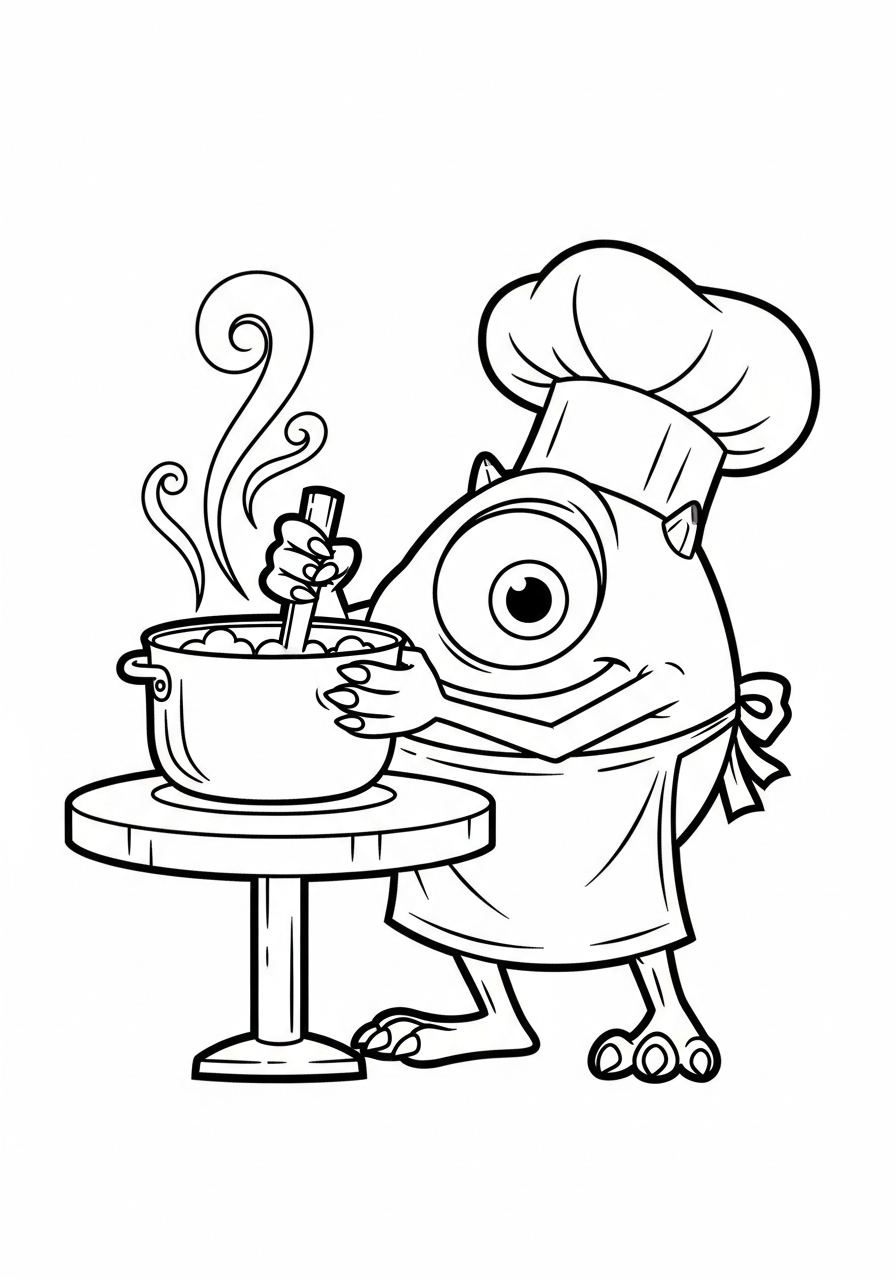 Mike Wazowski 13 disegni di Mike Wazowski da colorare