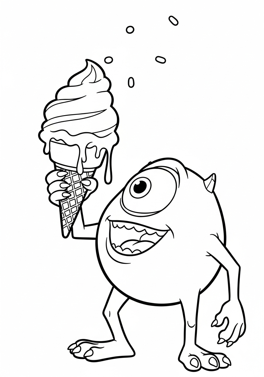 Mike Wazowski 12 disegni da stampare e colorare Mike Wazowski