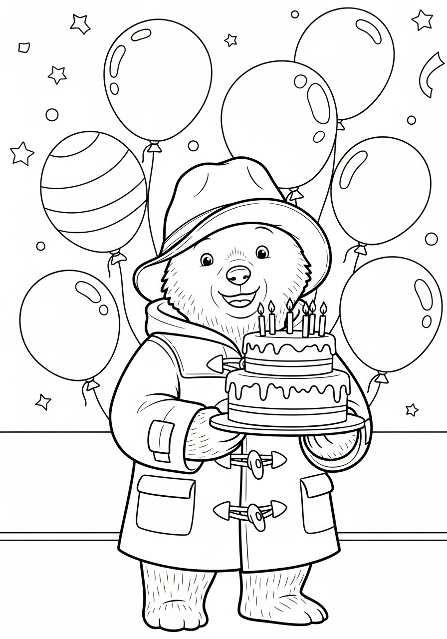disegni da stampare e colorare Orso Paddington