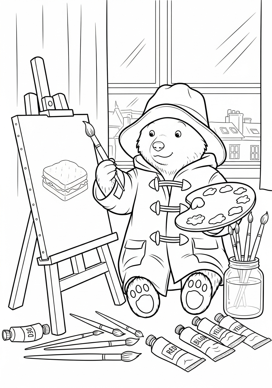 disegni da colorare gratis per bambini di Orso Paddington