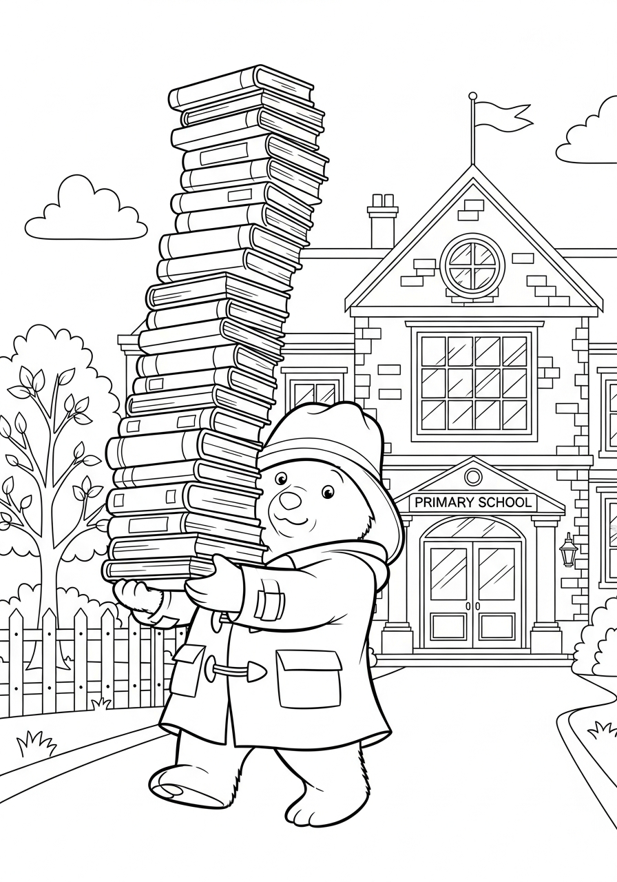 Orso Paddington da colorare e stampare