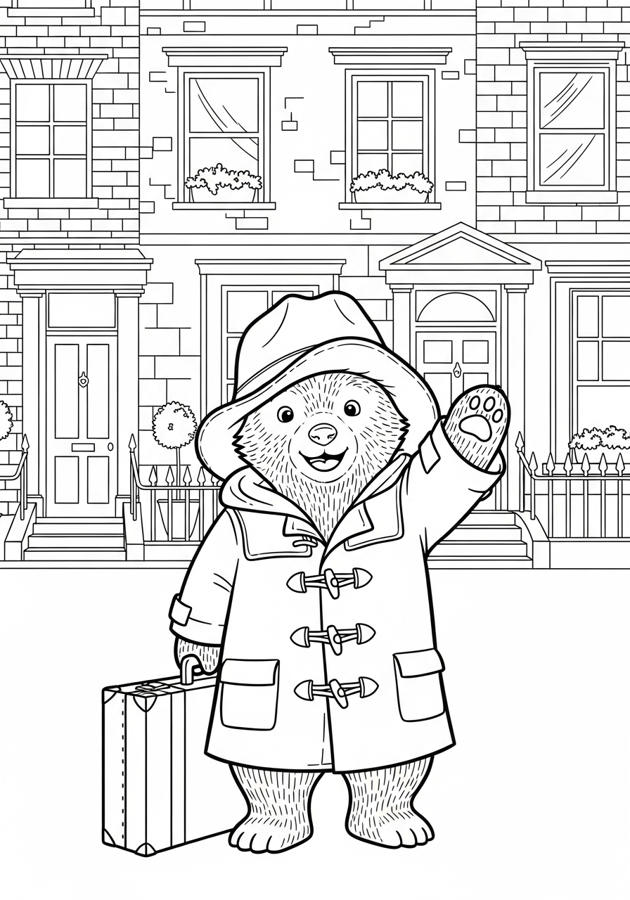 disegni di Orso Paddington da colorare da stampare