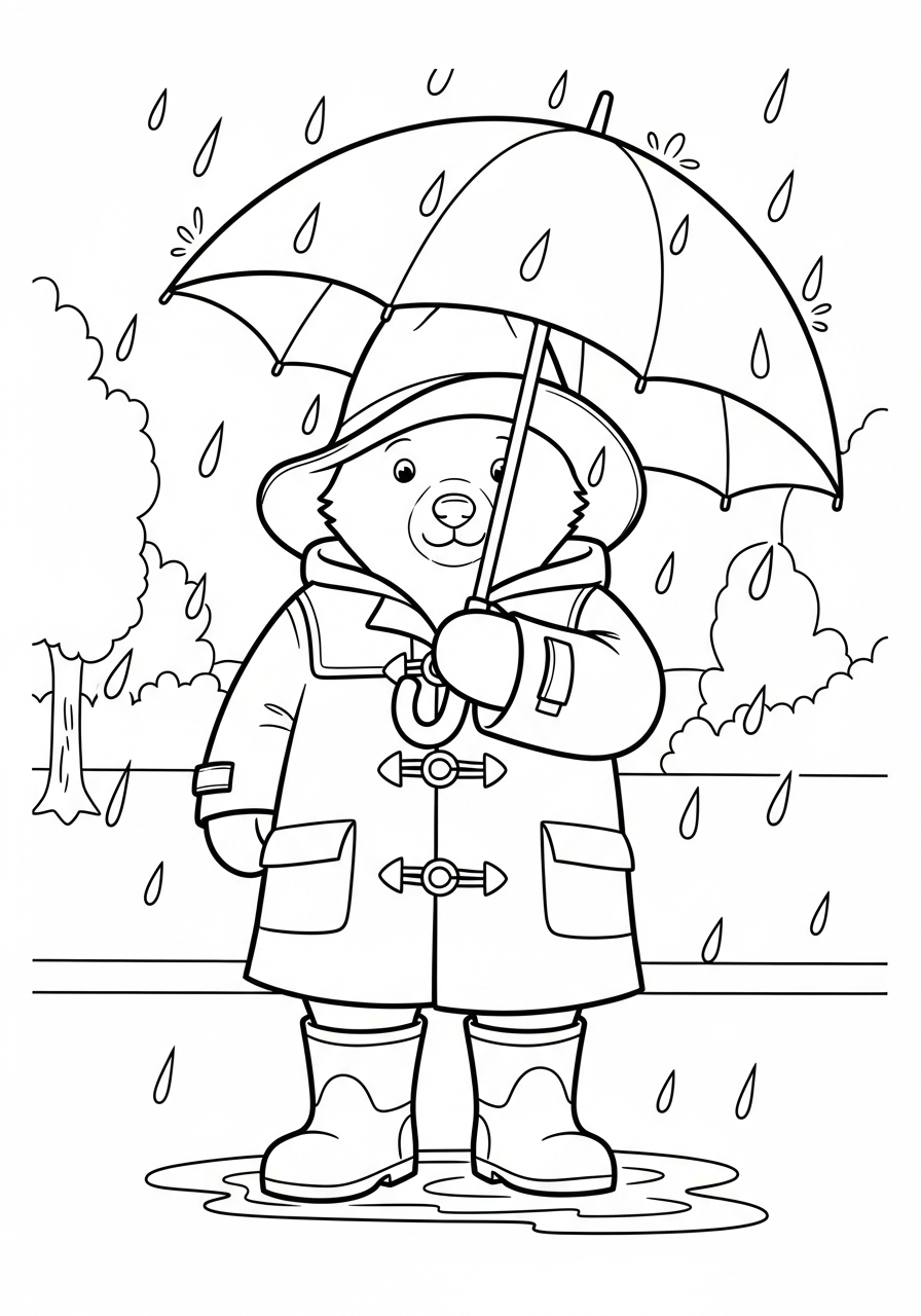 immagini di Orso Paddington da colorare e stampare