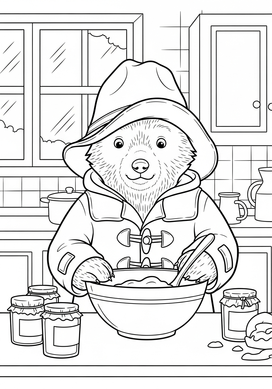 Orso Paddington da colorare e stampare pdf