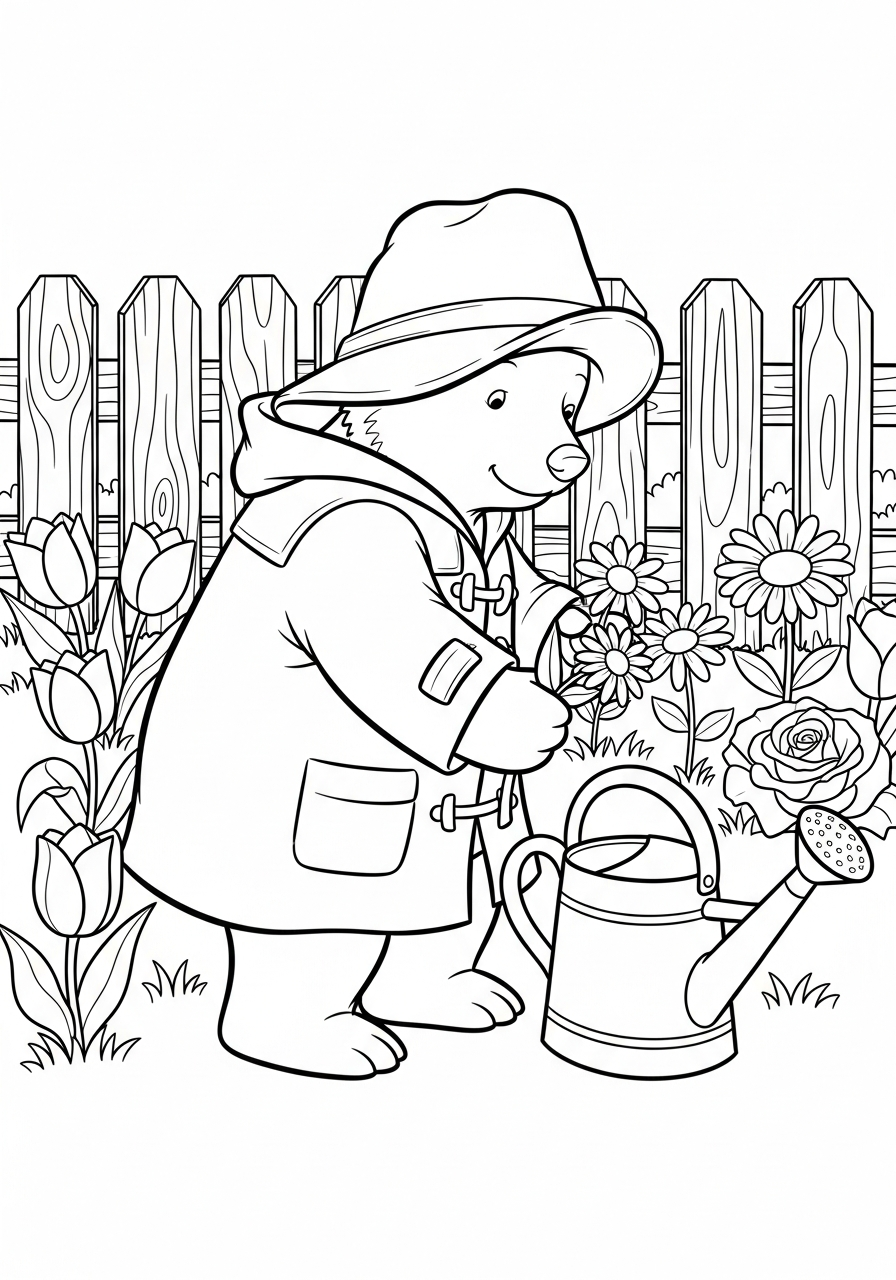 immagini da colorare Orso Paddington gratis