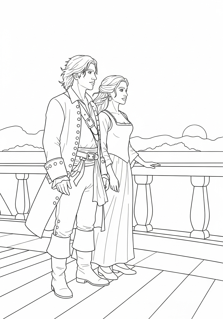 disegni Pirati dei Caraibi da colorare per bambini