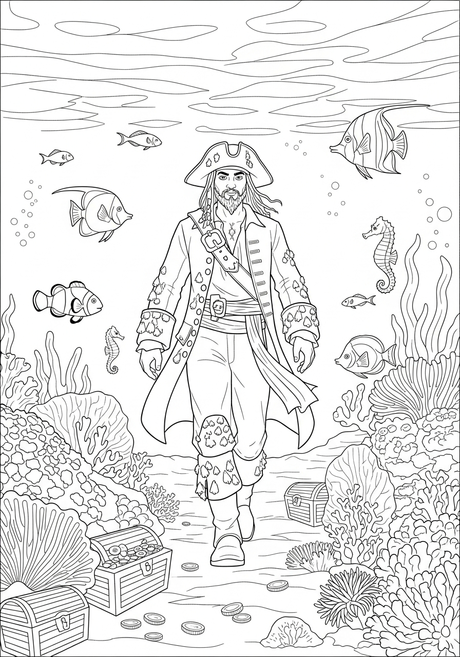 disegni Pirati dei Caraibi da colorare pdf