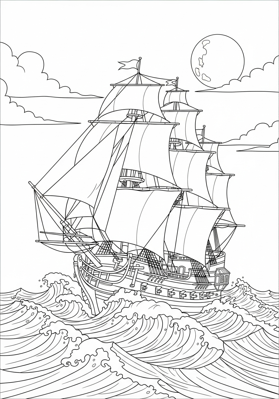 da colorare Pirati dei Caraibi disegno facile bambini