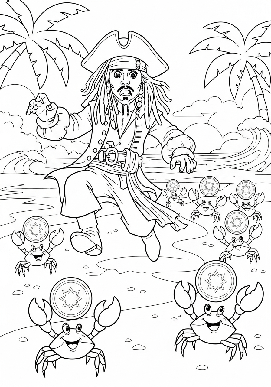 disegno Pirati dei Caraibi da colorare e stampare