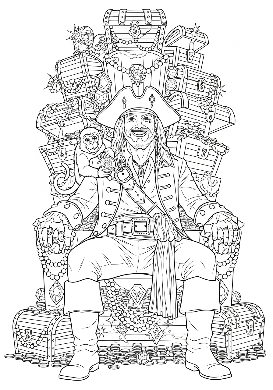 disegno di Pirati dei Caraibi da stampare e colorare