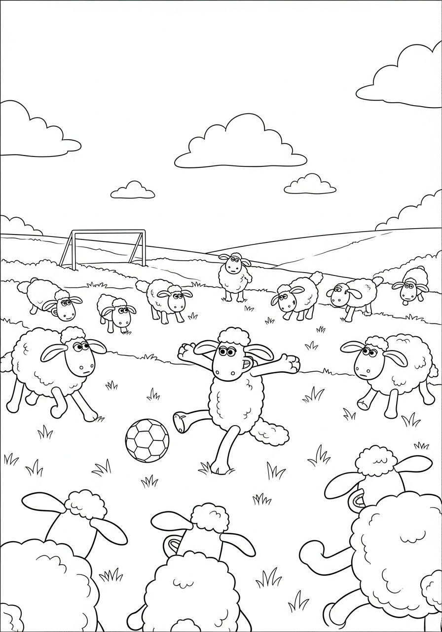 Shaun la Pecora 14 disegni Shaun la Pecora da colorare