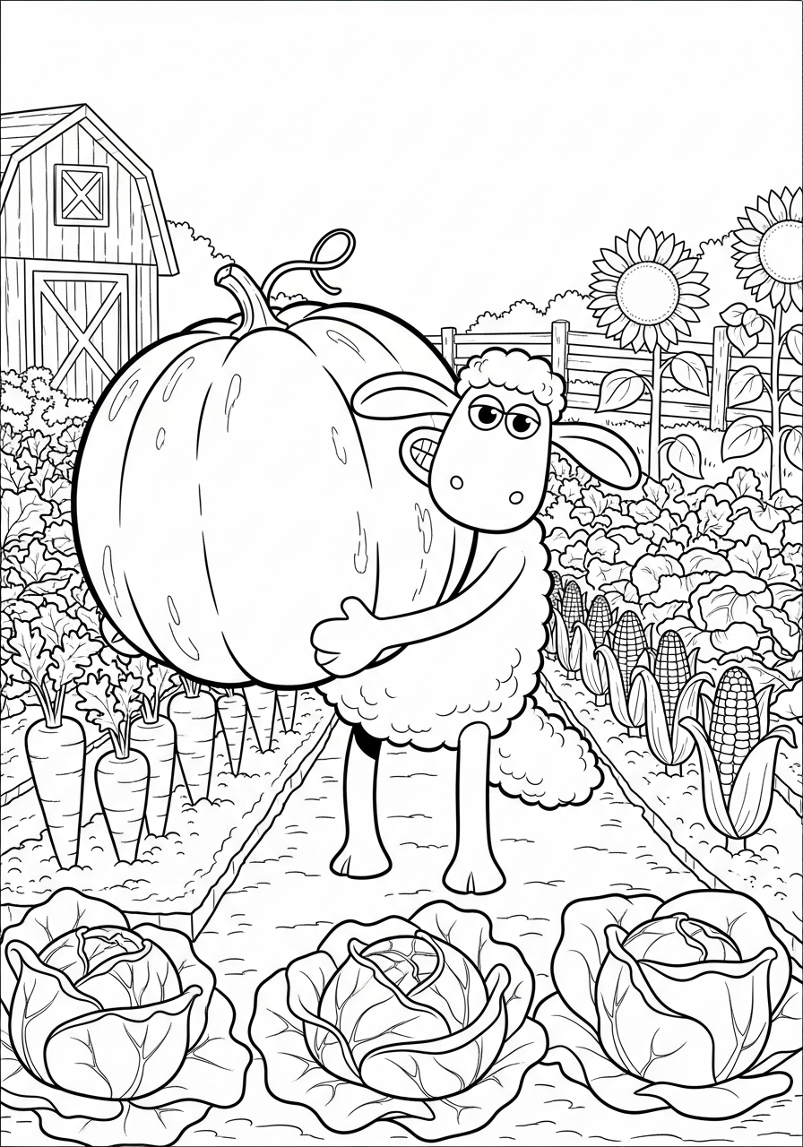 Shaun la Pecora 11 immagini di Shaun la Pecora da colorare per bambini