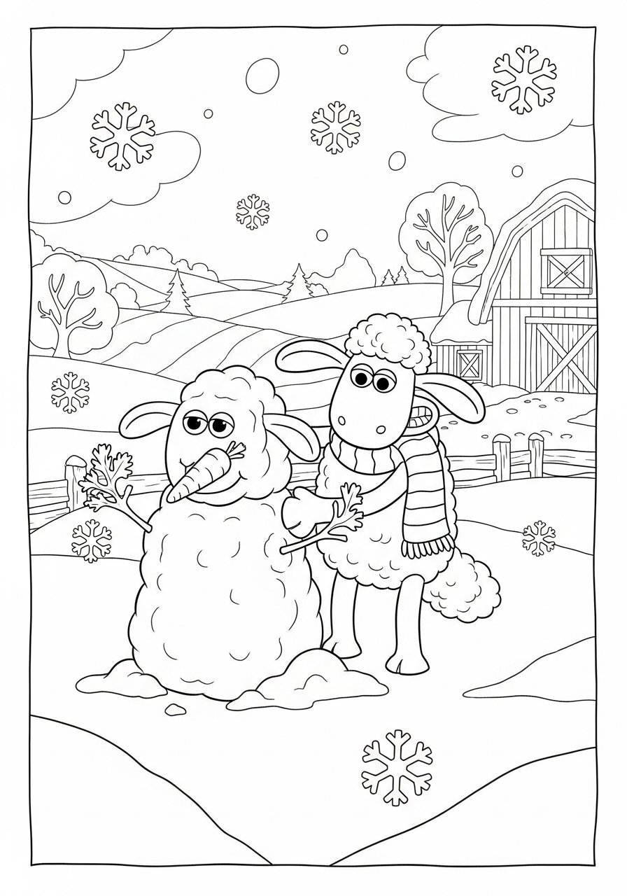 Shaun la Pecora 10 immagine Shaun la Pecora da colorare