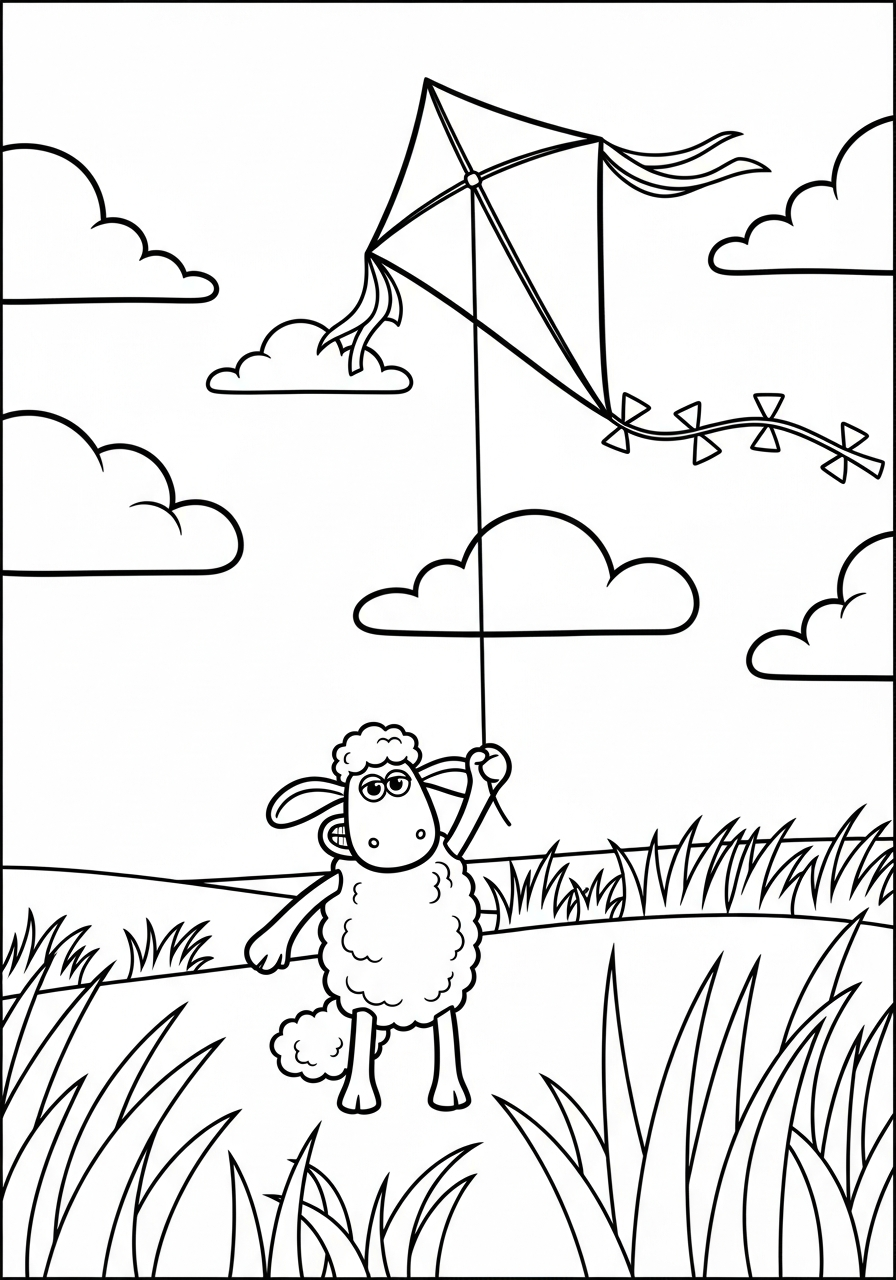 Shaun la Pecora 9 disegni di Shaun la Pecora da colorare per bambini