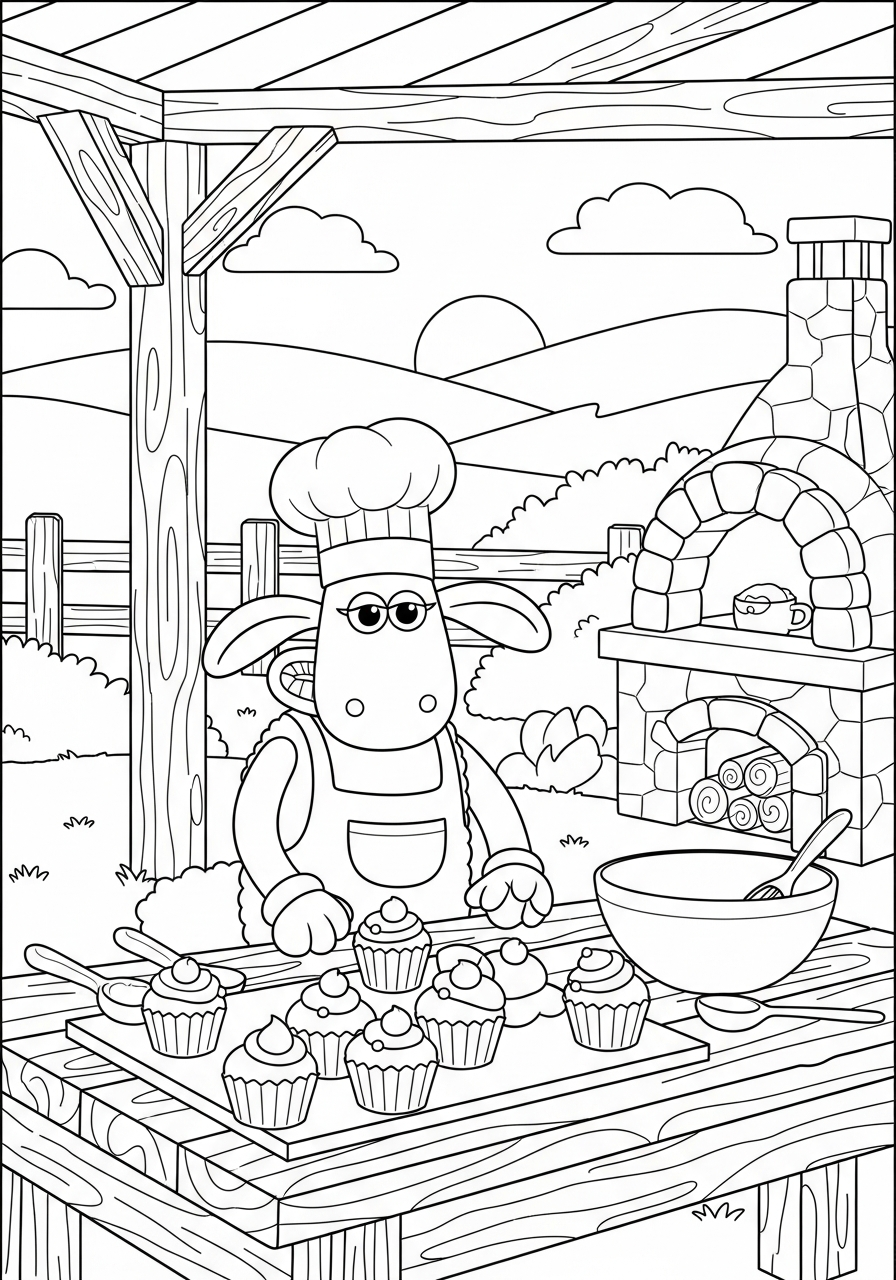 Shaun la Pecora 7 disegno di Shaun la Pecora da stampare e colorare