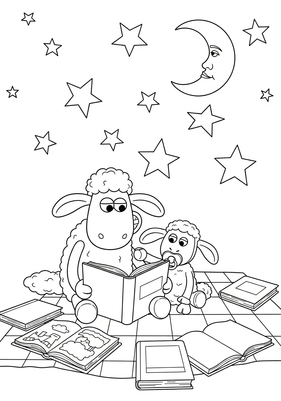 Shaun la Pecora 6 Shaun la Pecora da colorare a4