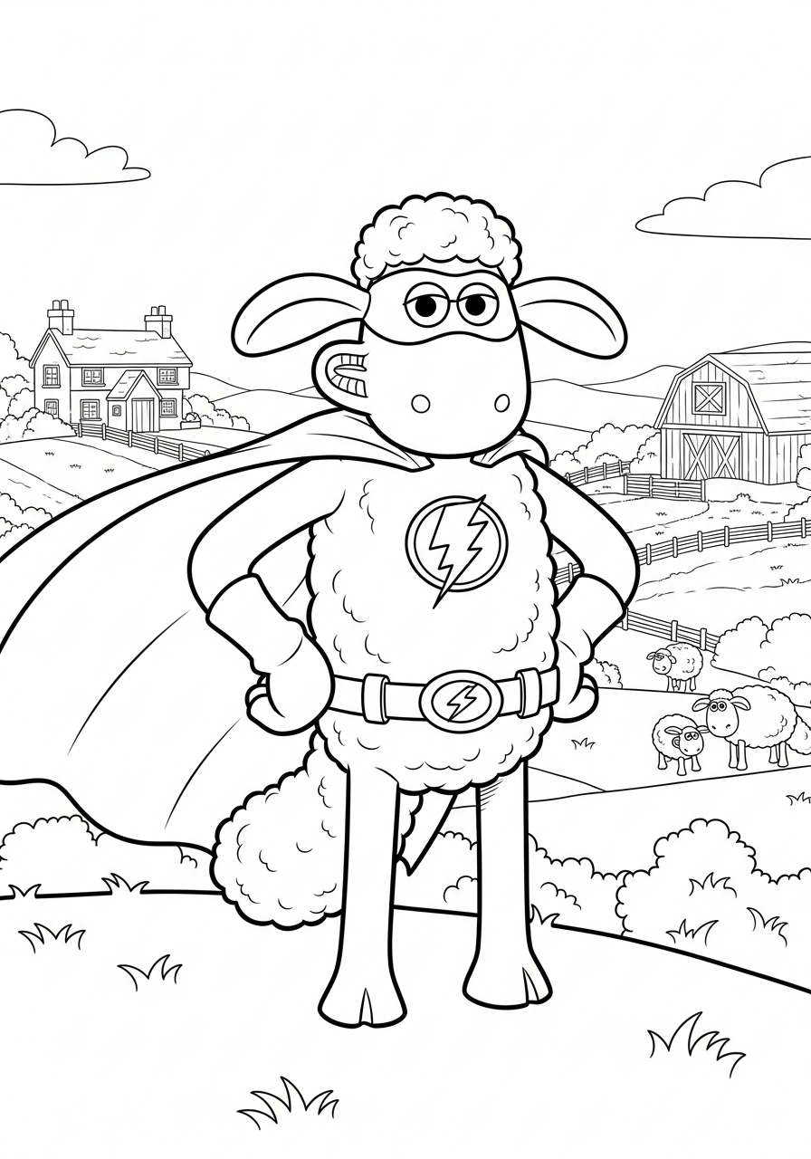 Shaun la Pecora 5 Shaun la Pecora da stampare e colorare gratis